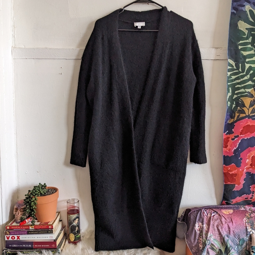 Witchery Mohair Wool Longline Cardigan Sweater XS